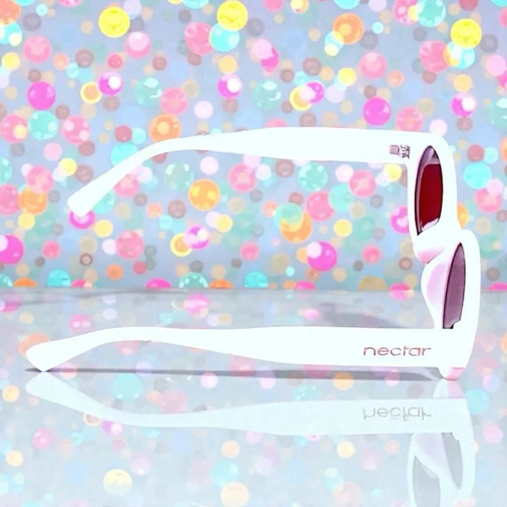 Nectar Sunglasses Atypical in White With Black Lens New with Tags